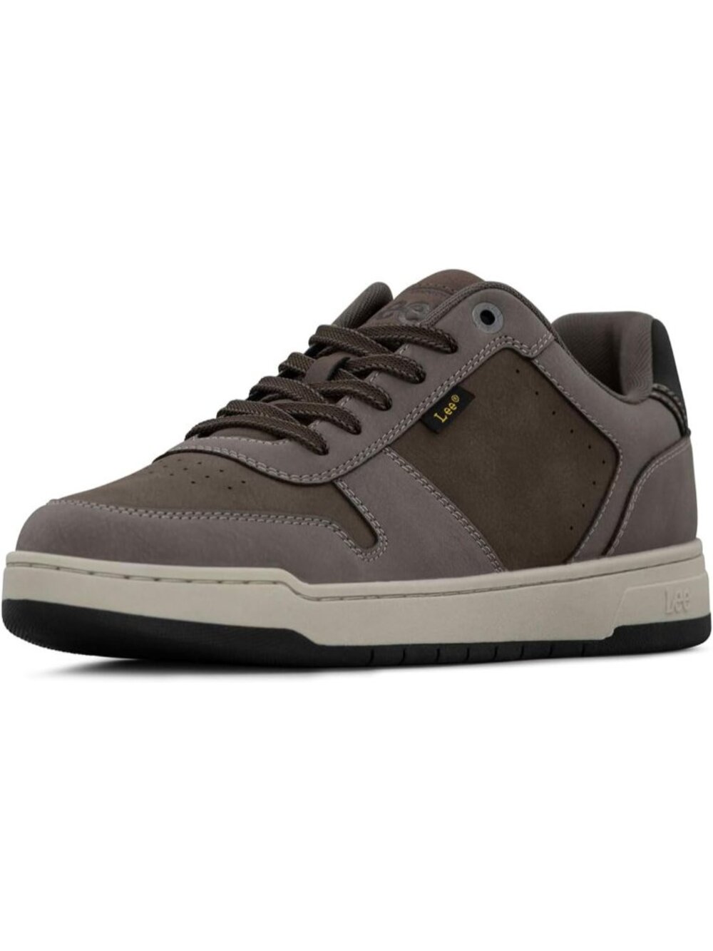 Lee Men's Brown Bison Moc Toe Imported Lace Up Specter Court Sneakers Shoes